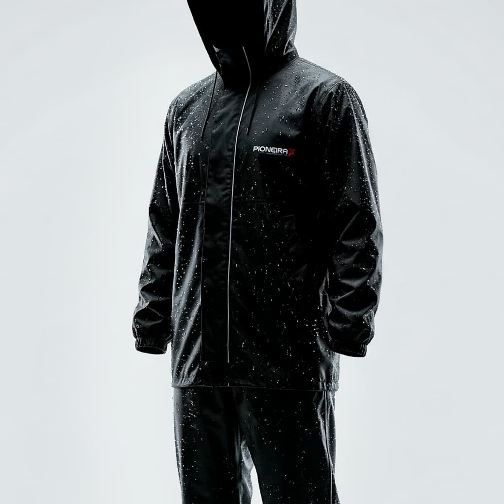 Capa de Chuva Motoqueiro Impermeavel Com Capuz Motoboy Uso Urbano Entrega - Pioneira