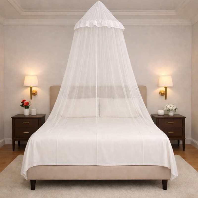 Mosquiteiro Teto Rendinha Resistente Casal/Box/Queen/Solteiro C/Elástico