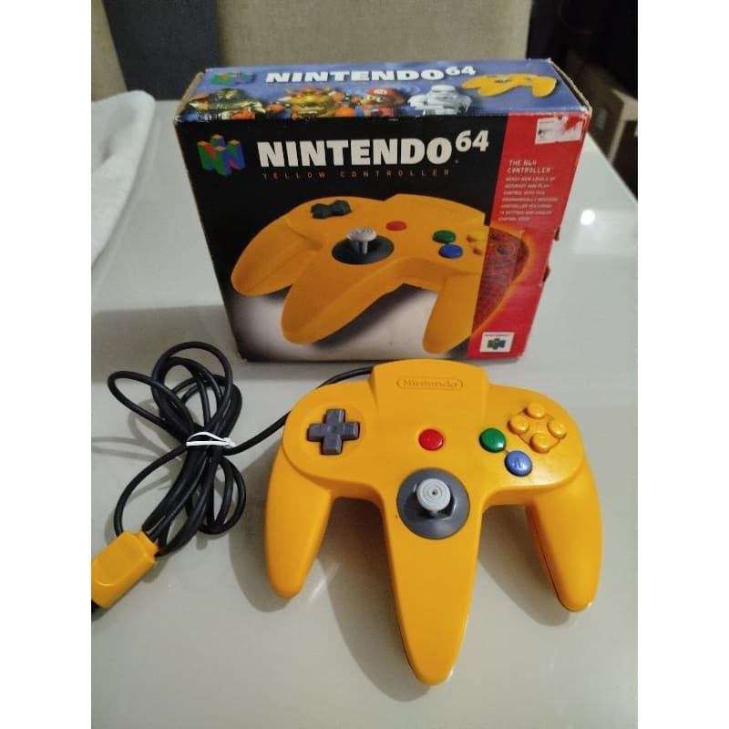 Controle Amarelo Nintendo 64 original completo