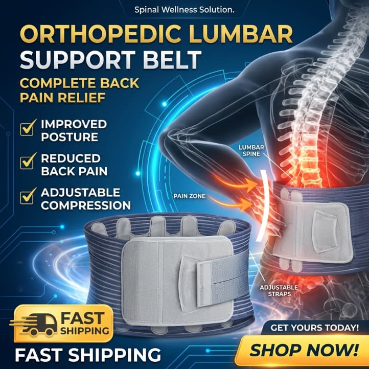 Cinta Lombar Ortopédica Ajustável 120cm Reforçada – Suporte para Coluna e Alívio de Dor nas Costas