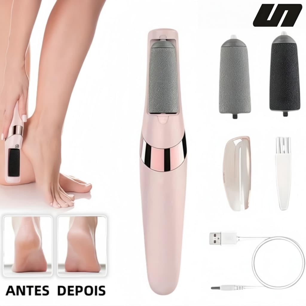 Lixador de Pé Elétrico - Esfoliador Tira Calos Pedicure Portátil - 80036