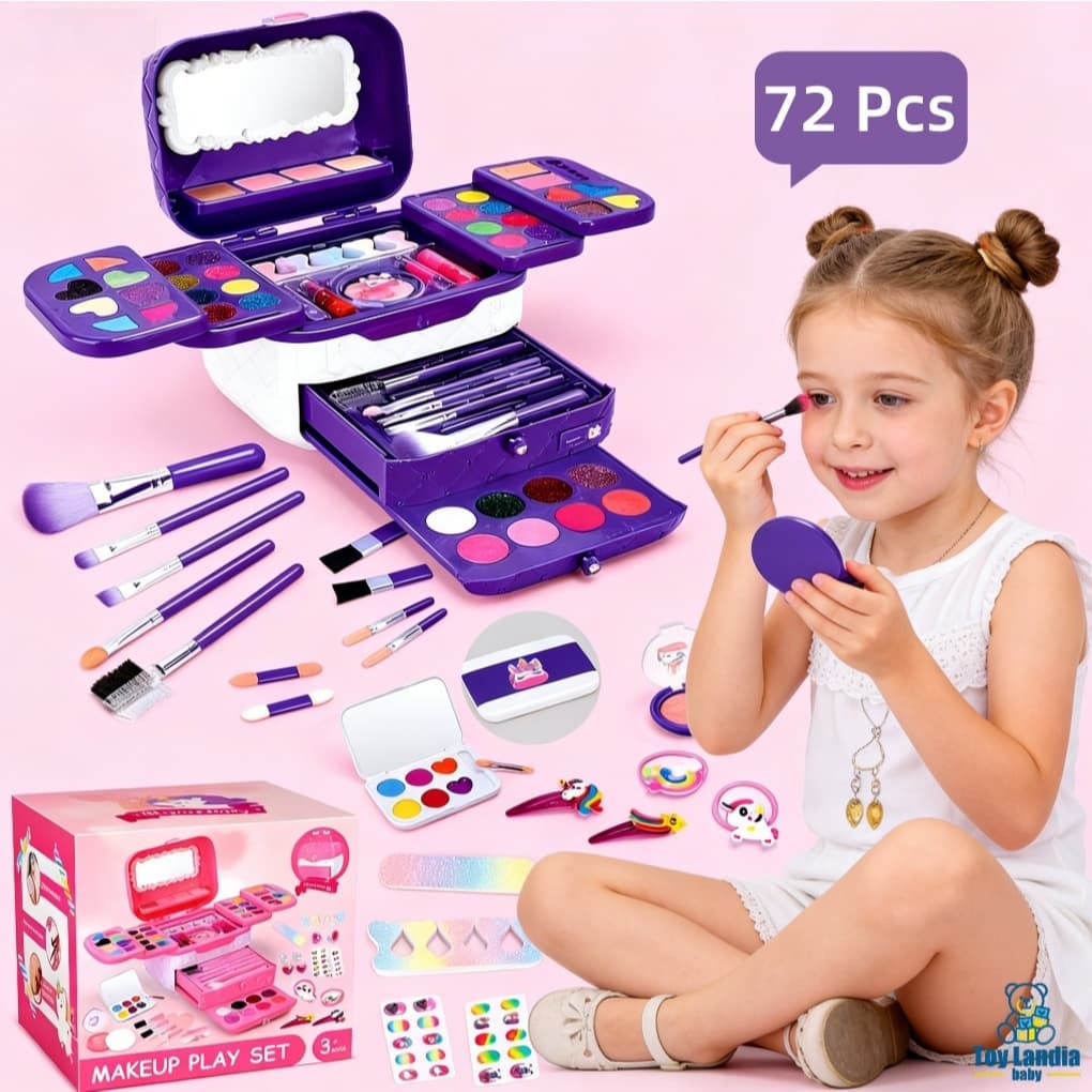 Conjunto de Brinquedos de Maquiagem para Crianças, Kit de Maquiagem para Meninas, Presente de Simulação de Maquiagem