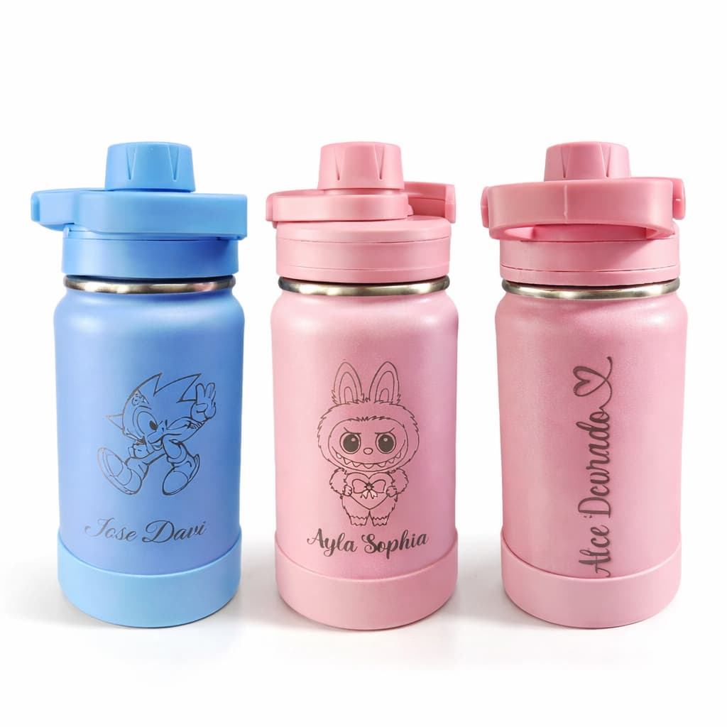 Garrafa Térmica Personalizada Inox Esportiva Com Capa Protetora Silicone