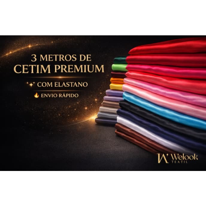 Cetim com Elastano 3 Metros Premium 1,50 Largura – Tecido Luxo para Vestidos, Moda Festa e Costura
