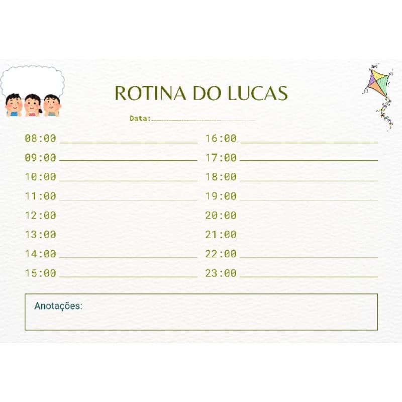 Guia De Rotinas para Crianças ( em PDF),