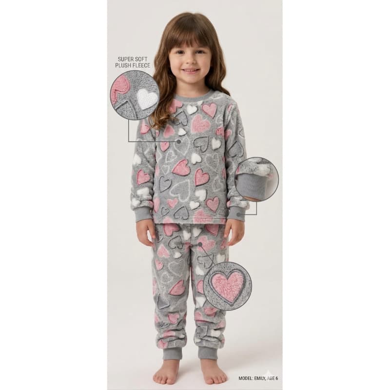 Pijama Infantil em Fleece Super Quentinho – Conjunto de Inverno (02 a 12 anos)