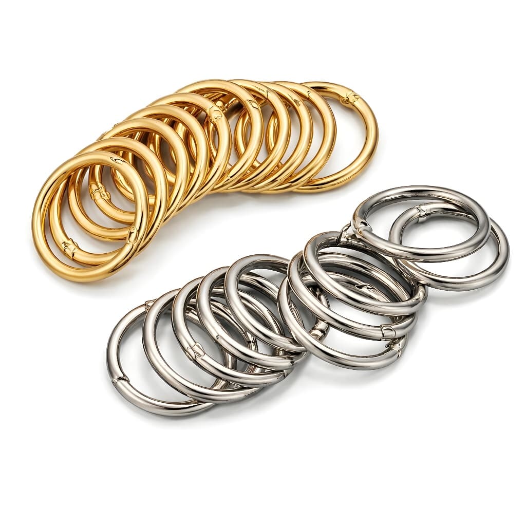 10/20 Argolas Premium Articuladas Mosquetão 35MM Metal Zamac para Bolsas e Chaveiros