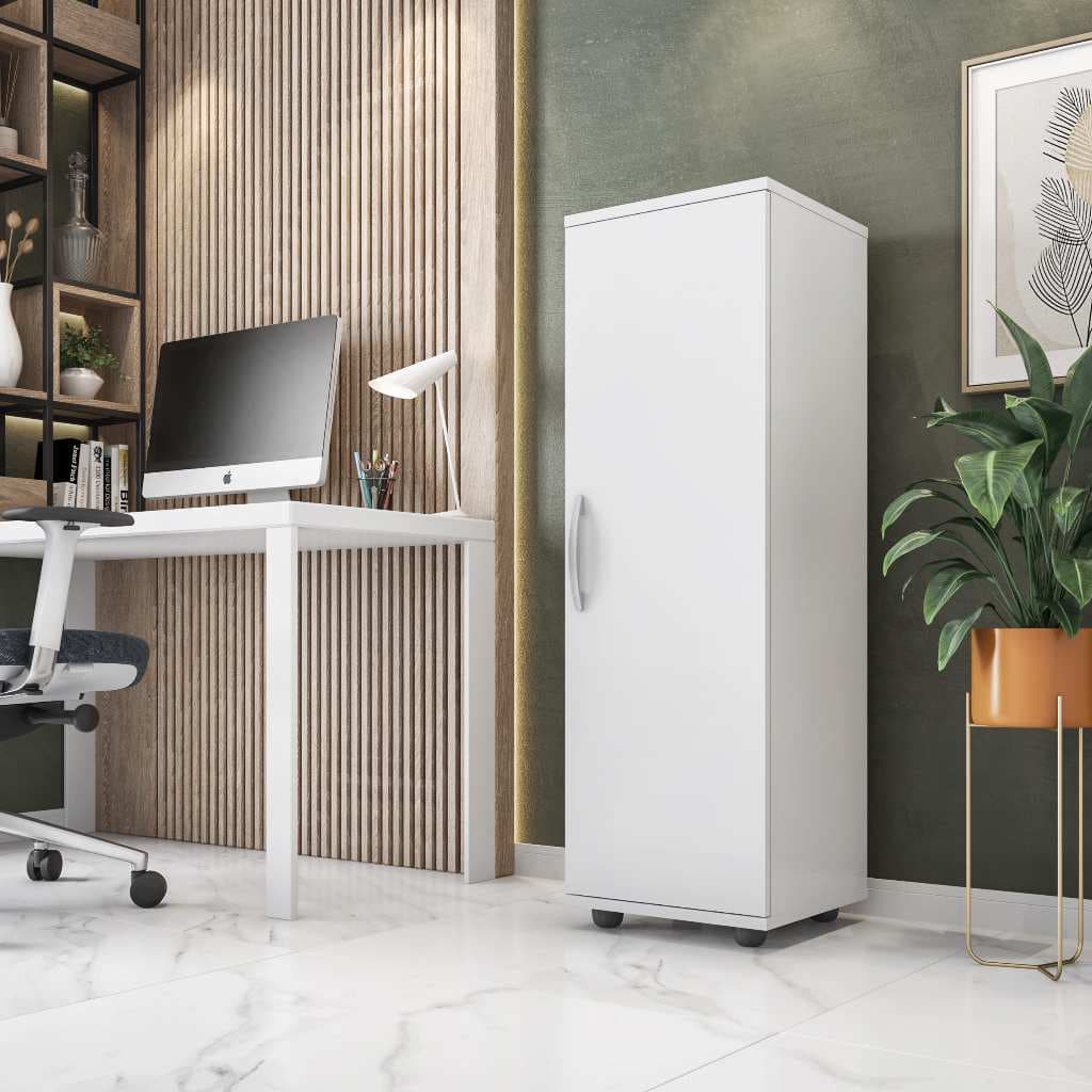 Armario Multiuso 1 Porta Com Prateleiras Armario Organizador Sala Quarto Escritorio Lavanderia viena