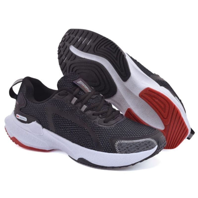 Tênis Esportivo Masculino Academia/Caminhada Confortável(VERMELHO)