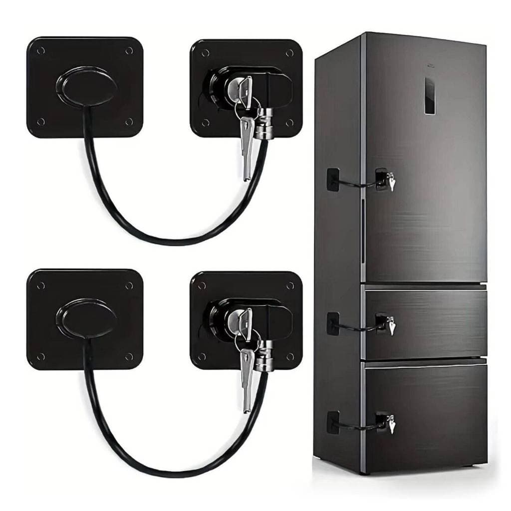 Trava de Porta de Armário Tranca Cadeado Segurança Do Bebê Geladeira Freezer Gaveta Janela Porta Com Chave