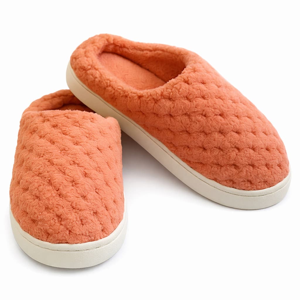 Pantufa Chinelo de Inverno Com Solado em Borracha Antiderrapante Bolinhas QF-128