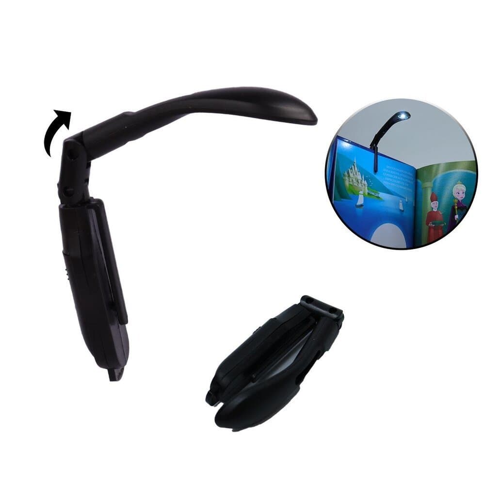 Luz de Leitura Led Com Clip P/ Fixação Flexível Viagens Ambientes Luminosidade