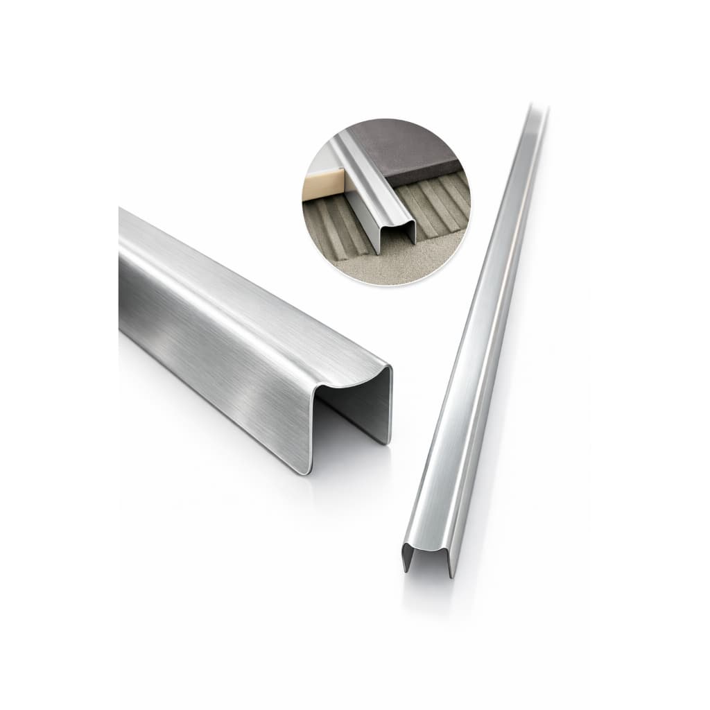 Suporte Soleira Porta Perfil U Filete Metálico Chão Parede Divisor Interior e Exterior