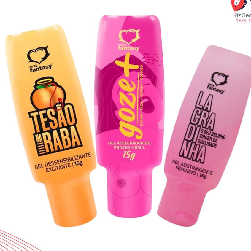 Goze + Lacradinha + Tesão na Raba + LANÇA XANAS Sex Shop Gel Excitante Feminino