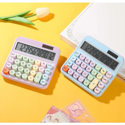 Calculadora Mecânica de Mesa AK-J039 – LCD Grande, Teclas Redondas