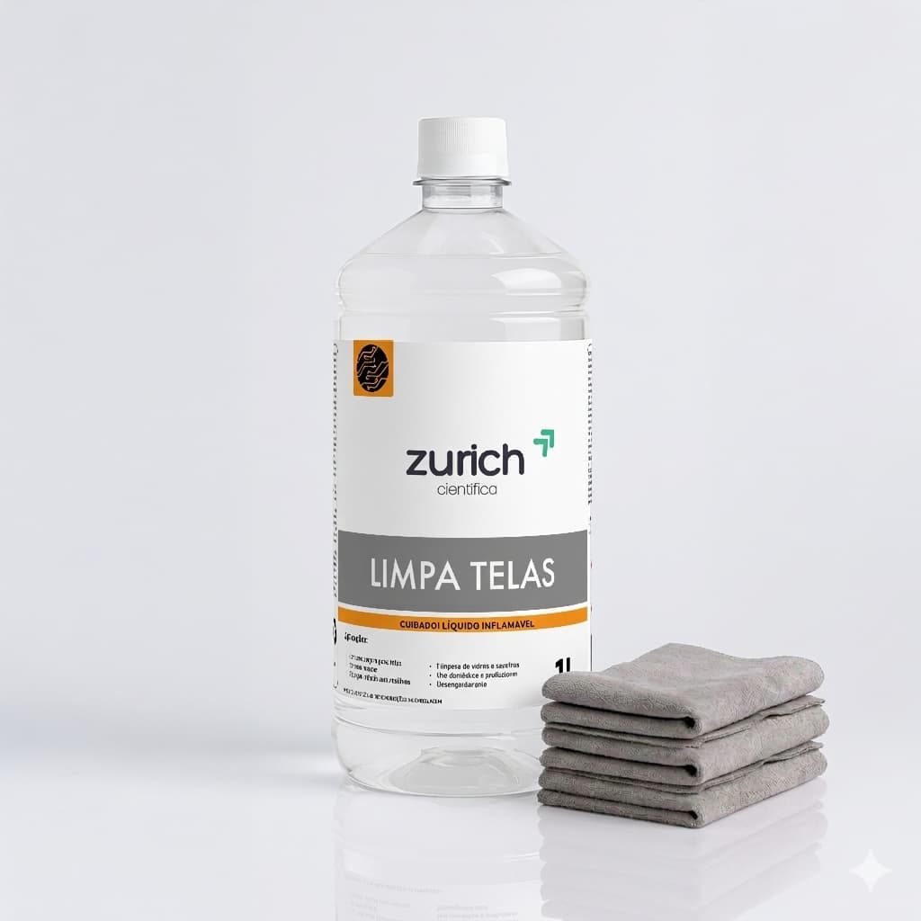 Kit Limpa Telas 1L + 3 flanelas de suede para TV, Celular, Monitor e Espelhos não deixa rastro ou mancha