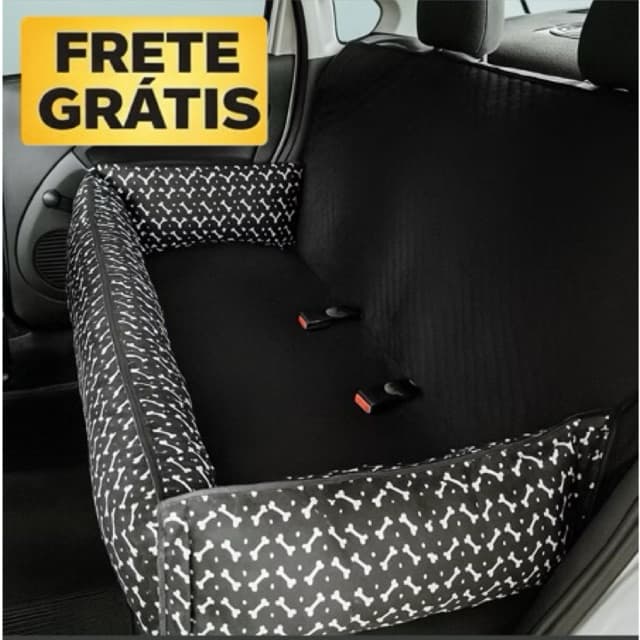 Protetor Pet Gigante para Banco Veicular Traseiro Impermeável Com Zíper e Almofadas Laterais
