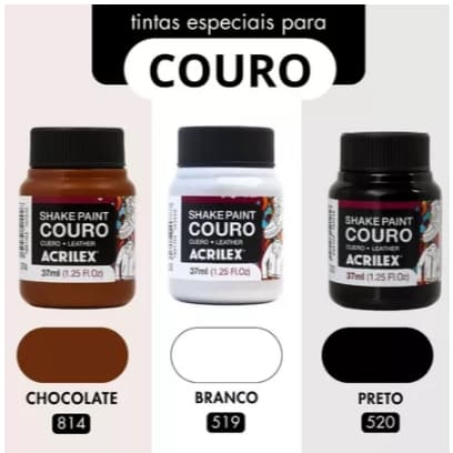 Tinta Para Couro Natural Sintético Para Sapato Bota Jaqueta Bolsa Sofá Restauração Customização 37ml