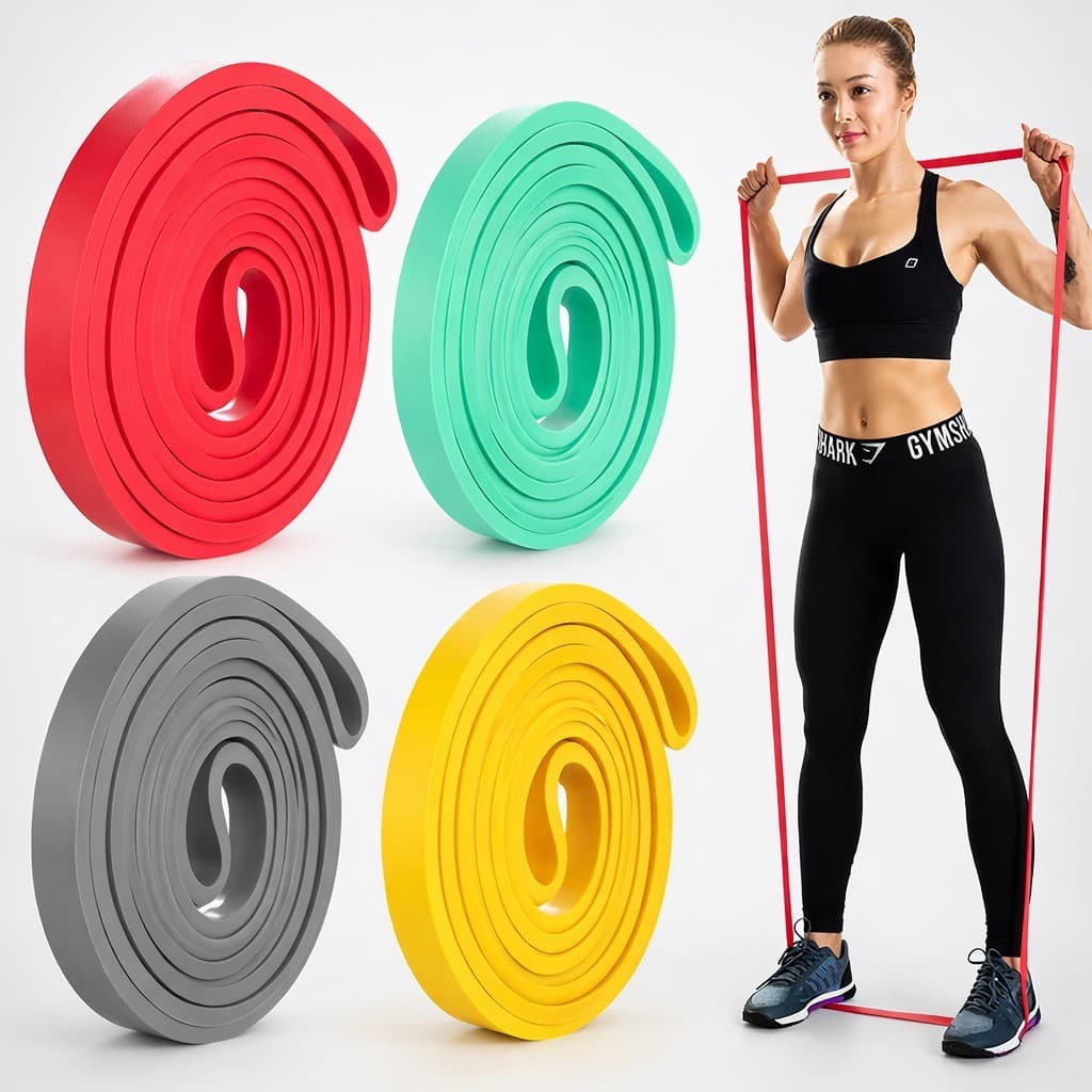 Faixa Elástica de Látex Treino Yoga e Musculação