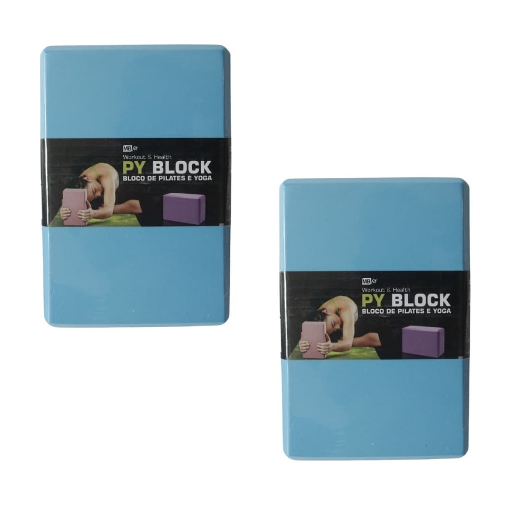 Kit 2 Blocos Yoga EVA Profissional Pilates Alongamento 