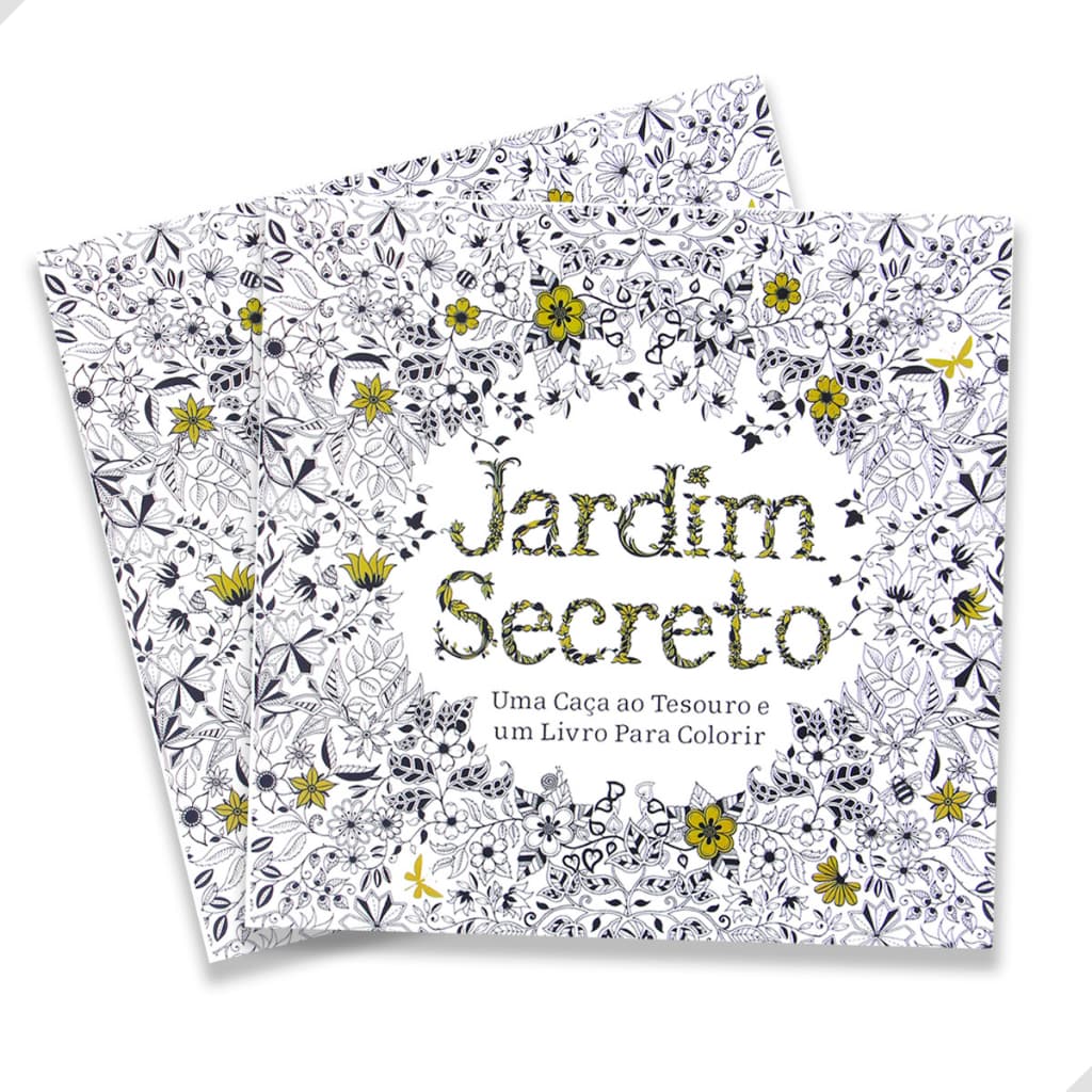 Livro de Colorir Jardim Secreto 16 Paginas Desenhos Terapêuticos Mandala Relaxante Antiestresse