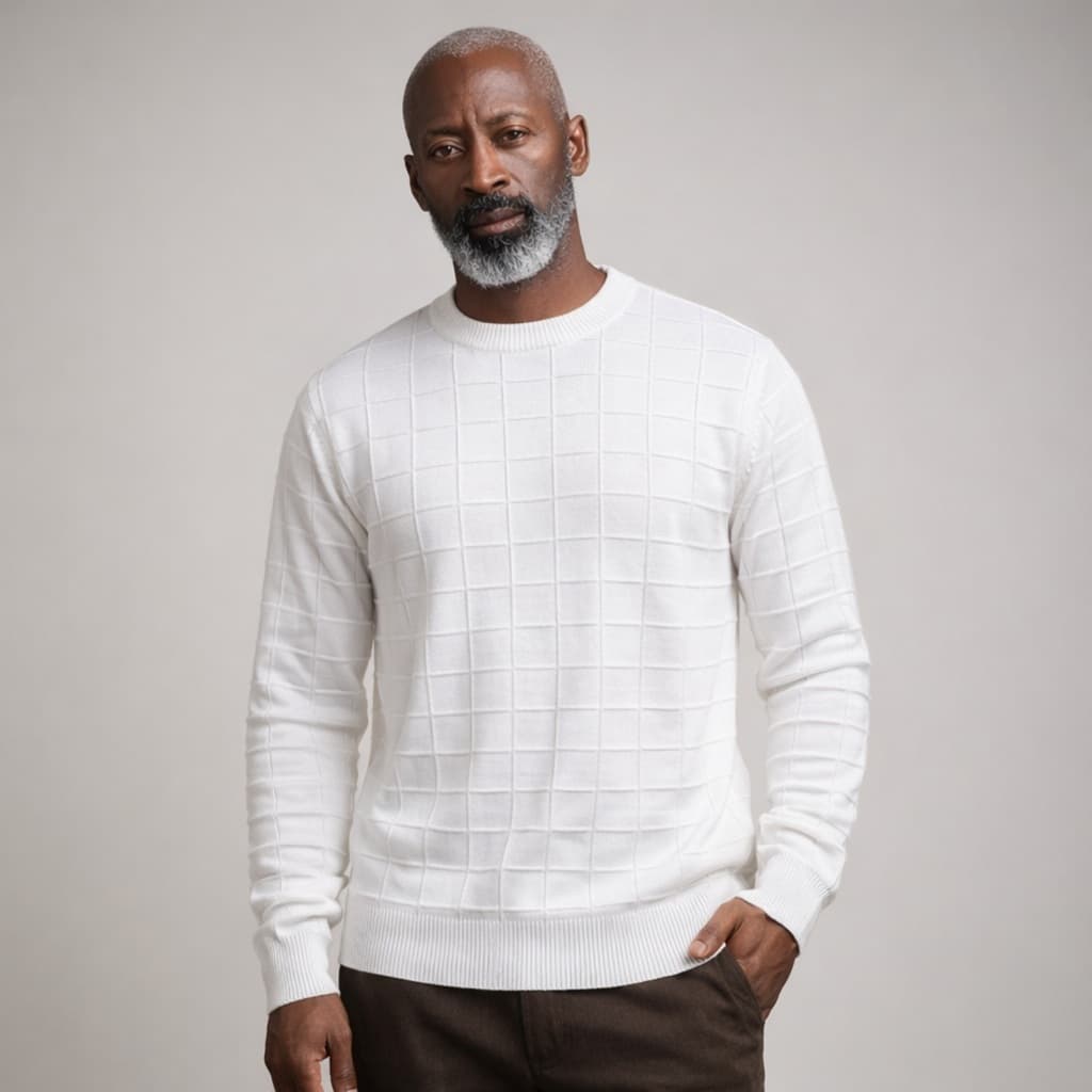 Suéter Masculino em Tricô para Profissionais Odontológico Uniforme Profissional