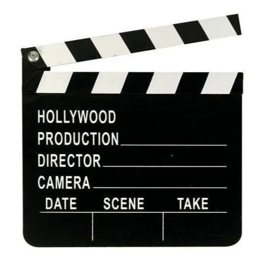 Claquete De Cinema Para Filmagem Ou Decoração YouTuber Diretor Madeira 20cm
