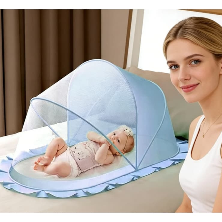Berço Mosquiteiro Portátil Retrátil para Bebê e Criança | Tenda Cercadinho para Cama