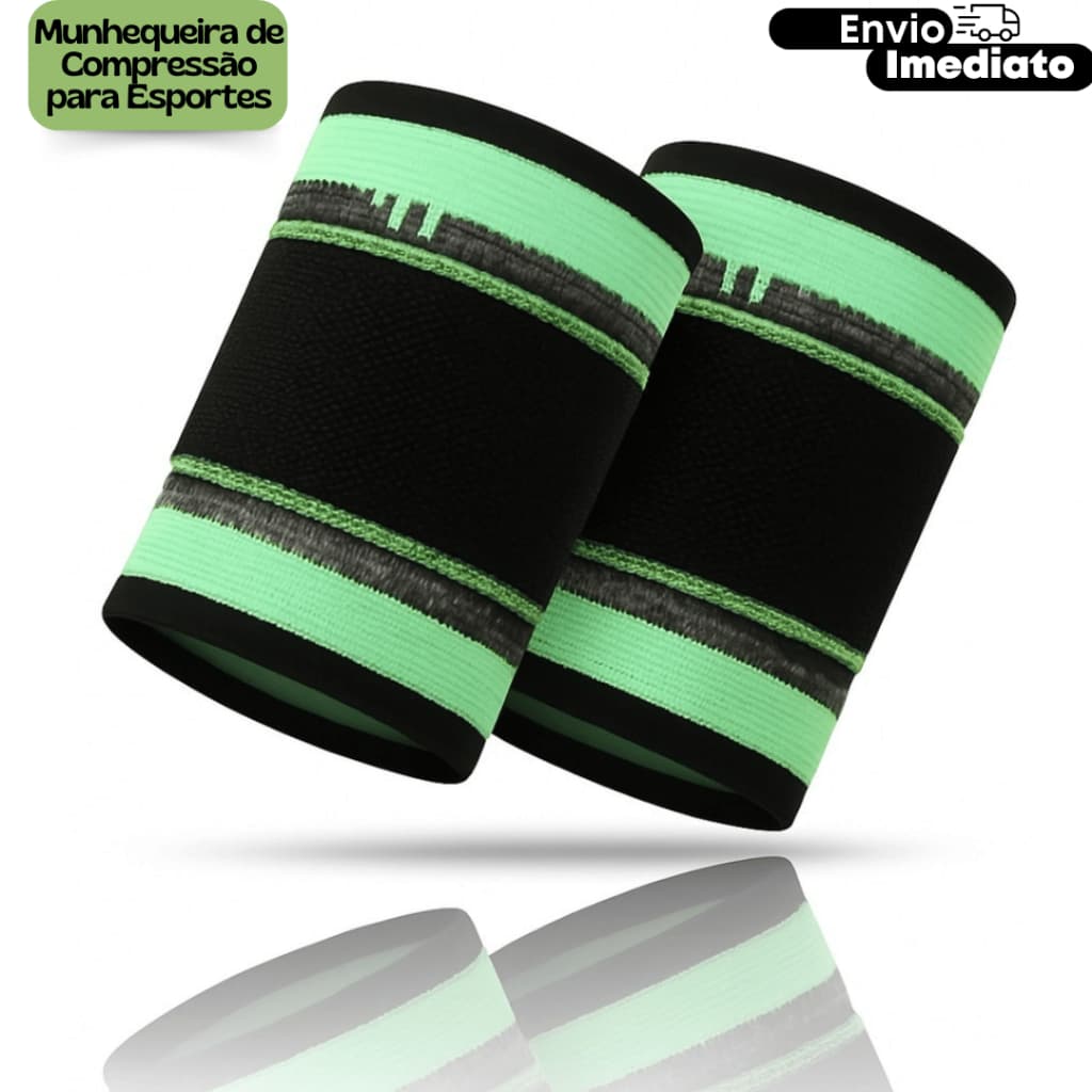 Munhequeira de Compressão para Esportes - Suporte Ideal para Academia e Treinamento