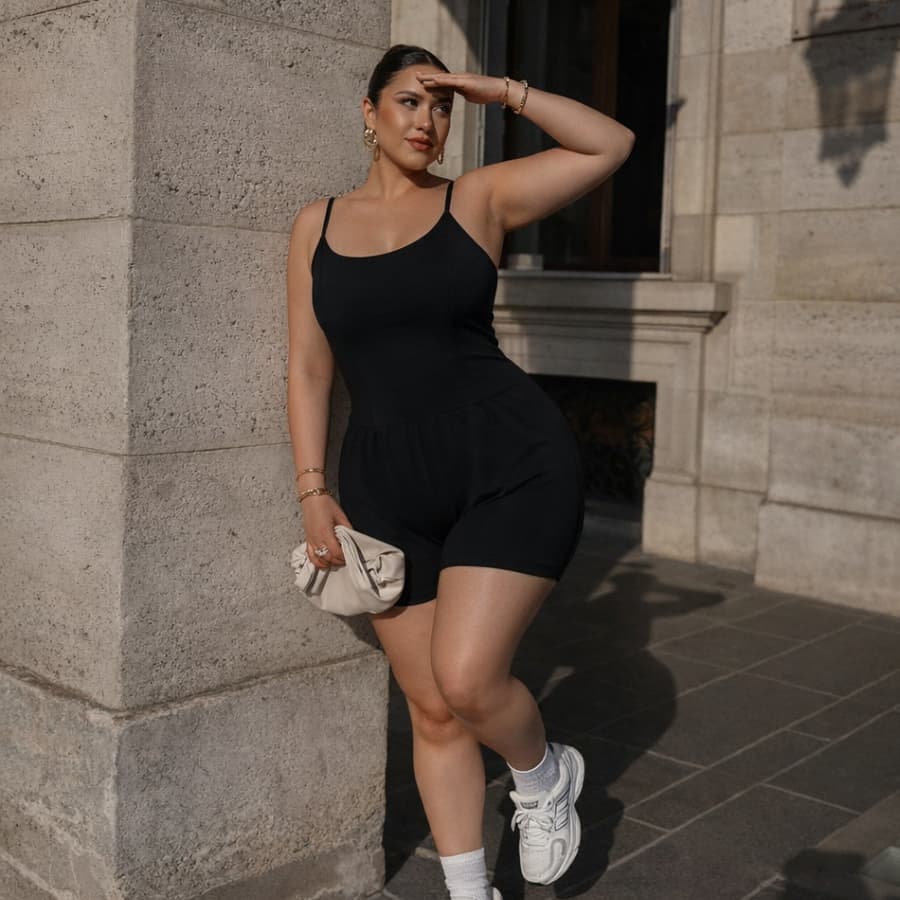 Macaquinho Feminino Confortável Básico Alcinha