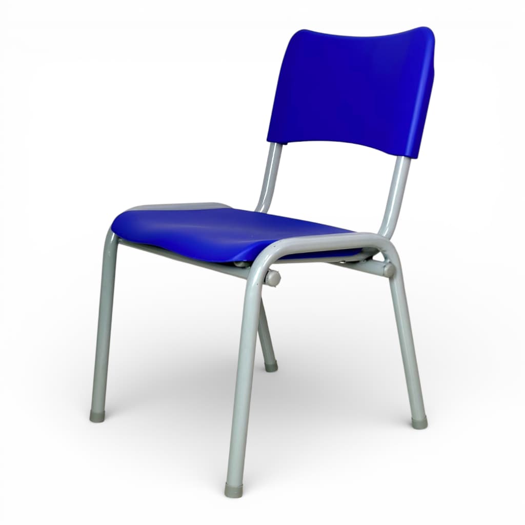 Cadeira Infantil Azul  Base De Aço