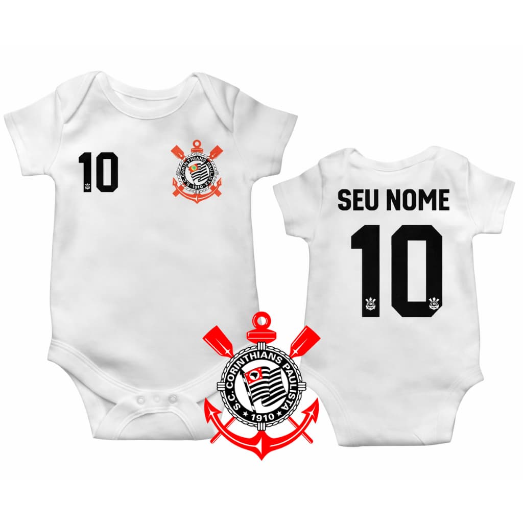 Body Personalizado para Bebê - Corinthians com Nome!