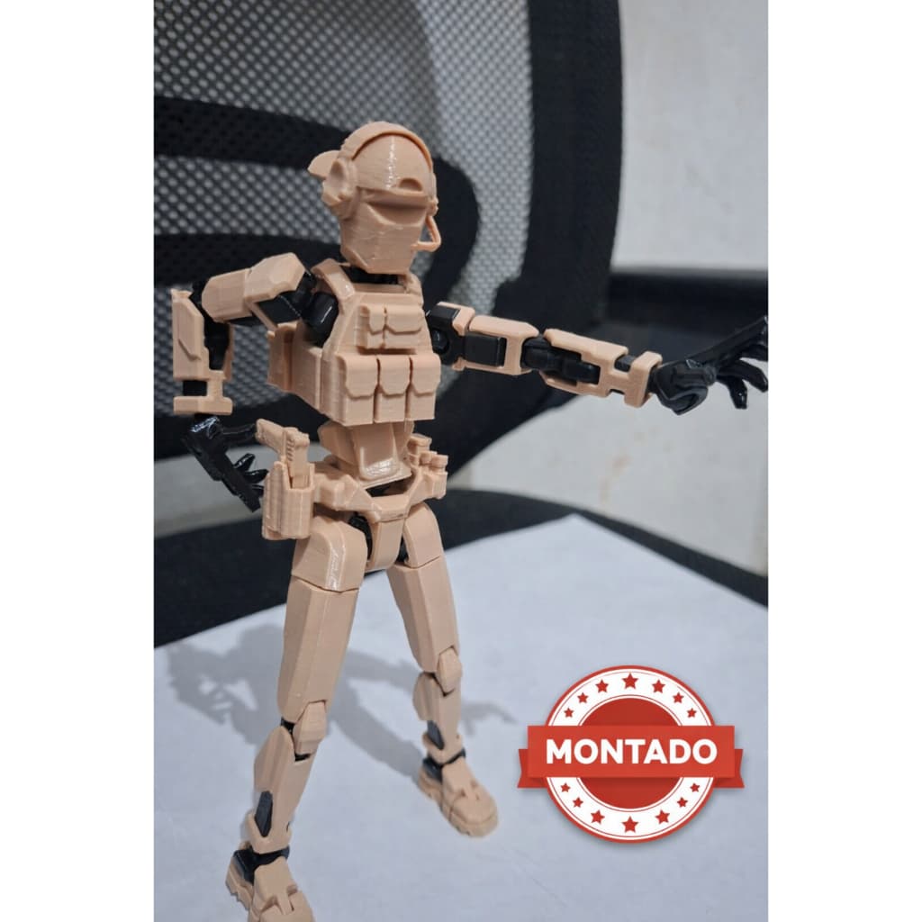 Boneco Articulado Dummy13 Militar Tático - Action Figure Premium Impressão 3D-MONTADO