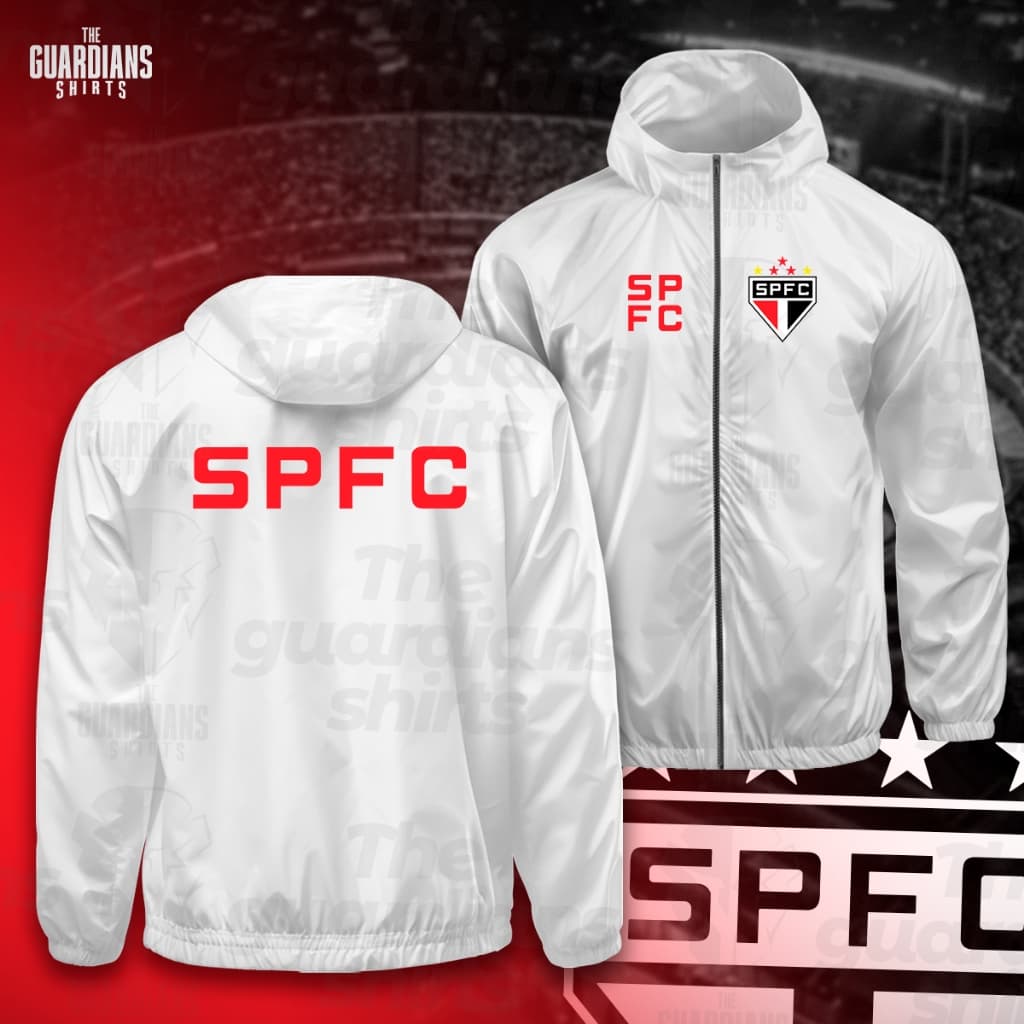 Blusa Corta Vento Tricolor S.P.F.C Tecido Leve Fit