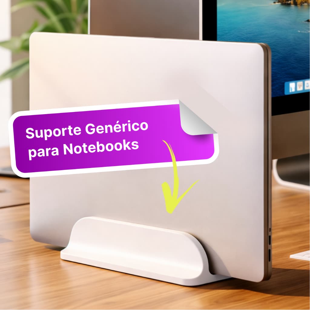 Suporte Vertical para Notebook – Design Senko Minimalista e Estável