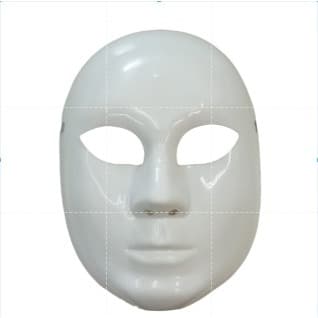 MASCARA ROSTO BRANCO PLÁSTICO 50 UNIDADES