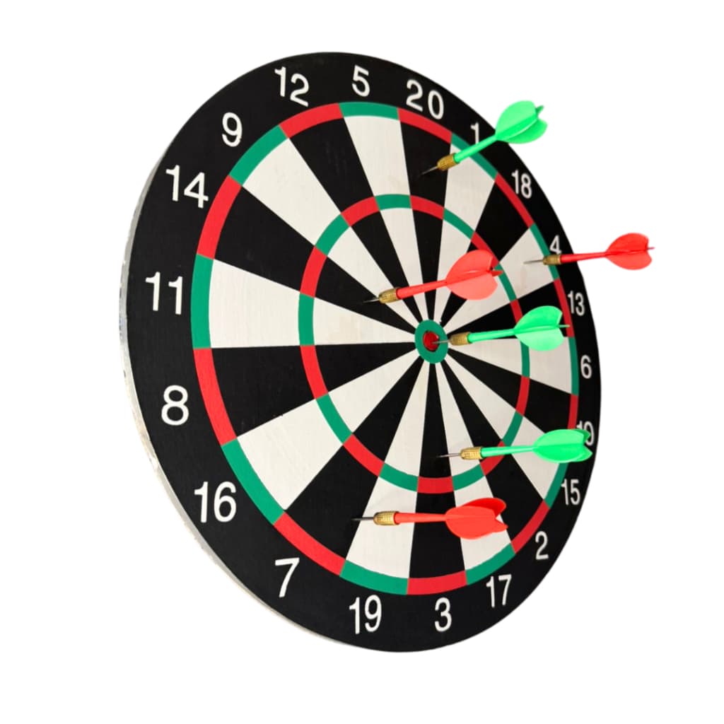 Jogo de dardos grande 38 cm 2 em 1 alvo duplo tiro ao alvo profissional tabuleiro com 6 dardos