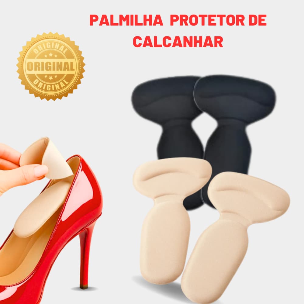 Palmilha Ortopédica Protetor de Calcanhar  Protetor Aquiles Sem Dor nos Pés Evita Calos e Bolhas
