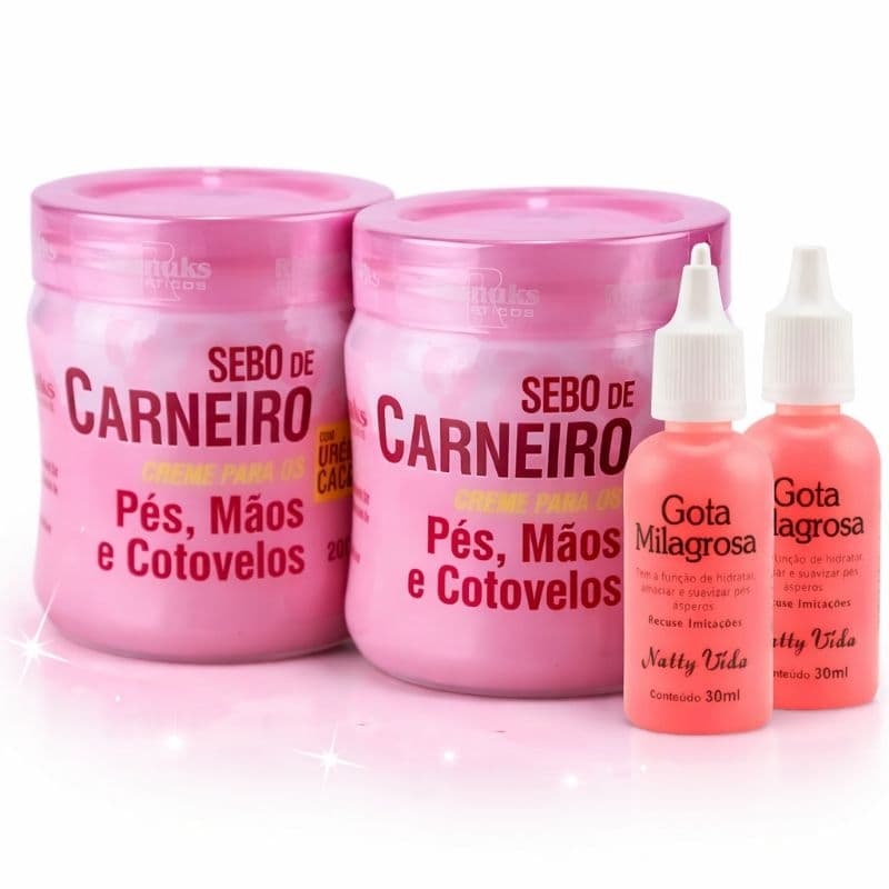 Kit Cebo de Carneiro + Gota Milagrosa | Cuidado Intensivo para Pele e Corpo | Hidratante Natural