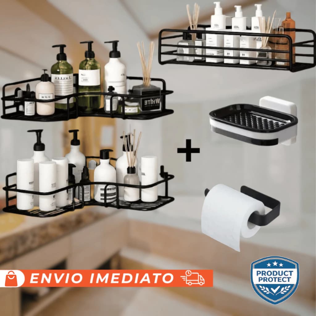Prateleiras Suportes para Banheiro Autoadesivo Suporte Organizador - Saboneteira, Porta Shampoo