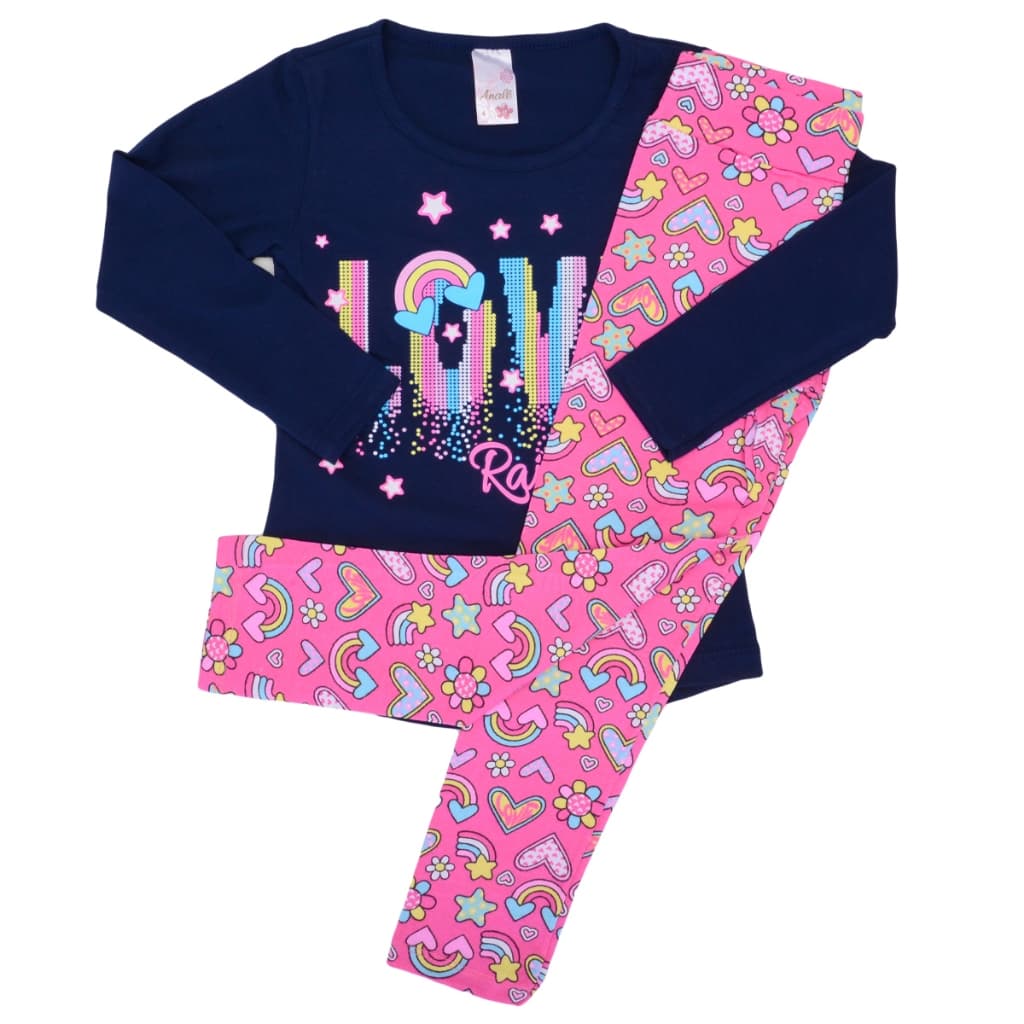 Conjuntos  Meia Estação Menina Pijama Infantil