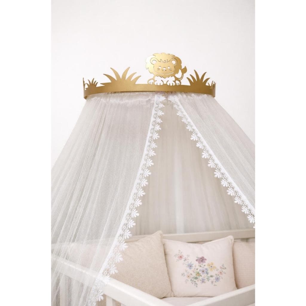 Dossel leão com mosquiteiro tule para berço