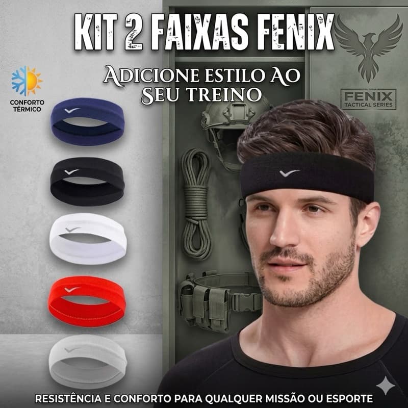2 Testeiras Anti Suor Faixa para Cabelo Envio em 24Horas esportes Fenix