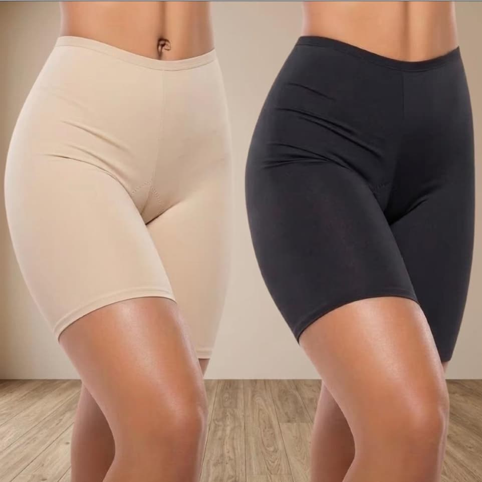 Kit 2 Short Segunda Pele Feminino Anágua Alta Qualidade Conforto Total Não Marca