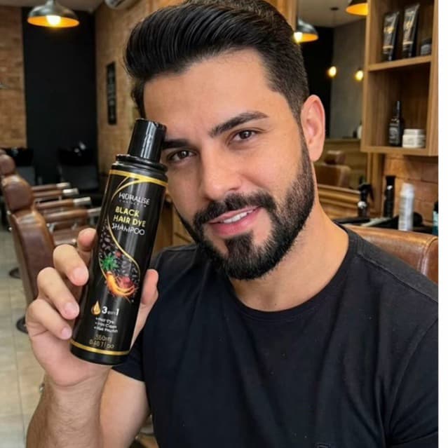Shampoo Escurecedores Hair Dye 3 em 1 250ml Reduz Fios Brancos - Hidralise Envio Imediato