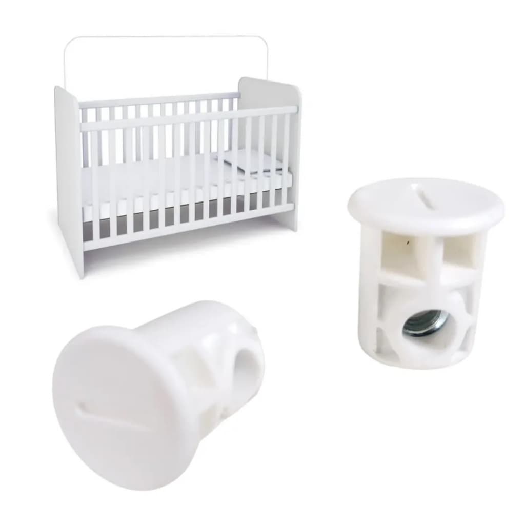 Porca Com Bucha Para Montagem De Berço Cama Americano 10 Peças