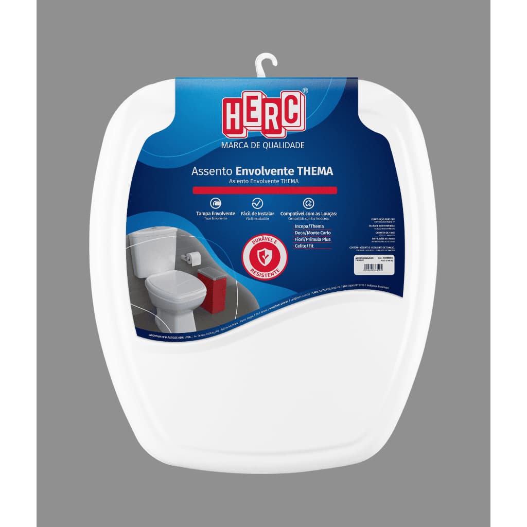 Assento Sanitario Envolvente Thema Branco - Herc