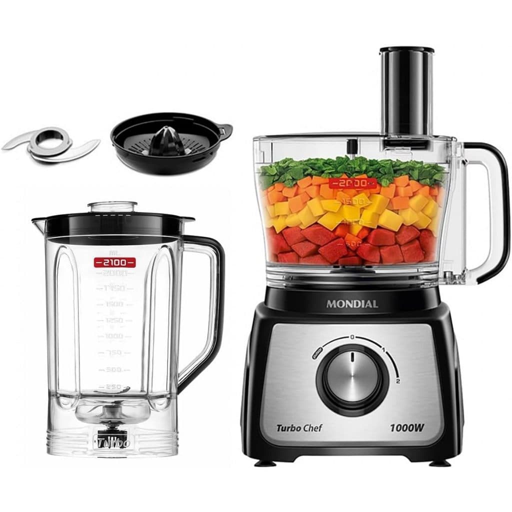Multiprocessador Turbo Chef 3 Em 1 Mondial 1000W MPB-02-BE 127v