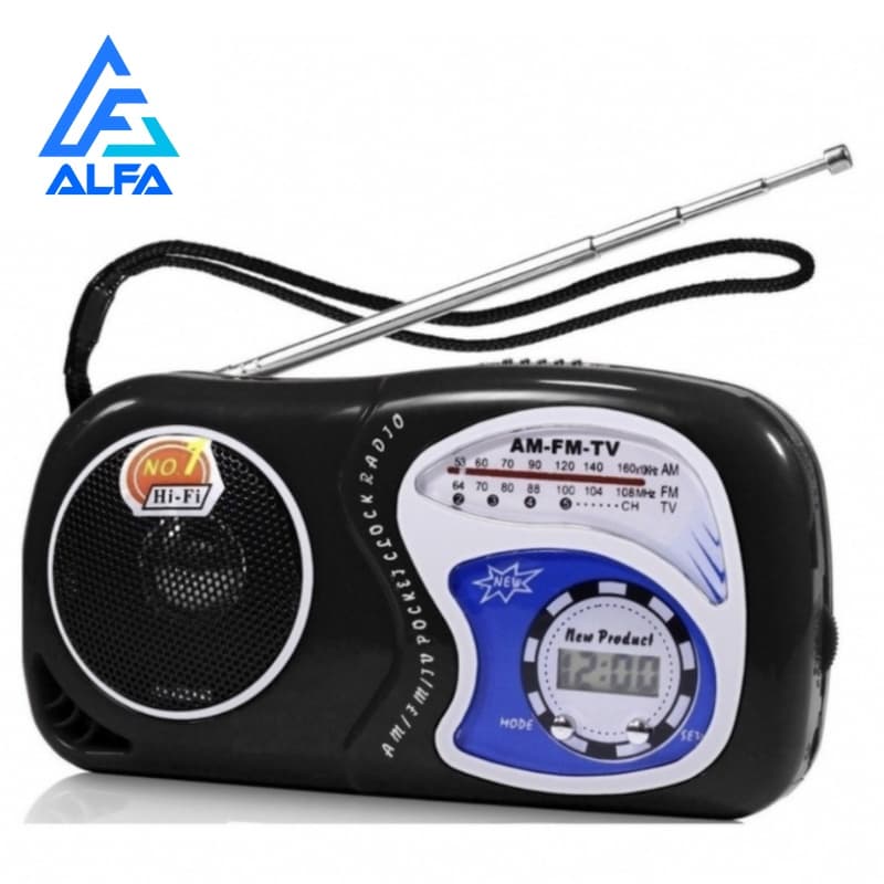 Rádio Relógio De Bolso Mini Portátil A Pilha AM/FM Radio Am/fm Radinho Am Fm