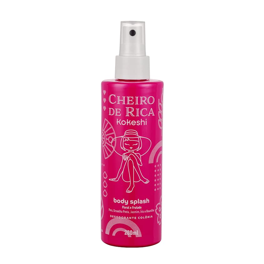 Body Splash Corporal Cheiro de Rica N1 Kokeshi 200ml Floral Frutado